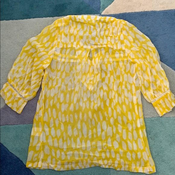 Anthropologie Yellow Silk Blouse - Picture 5 of 5